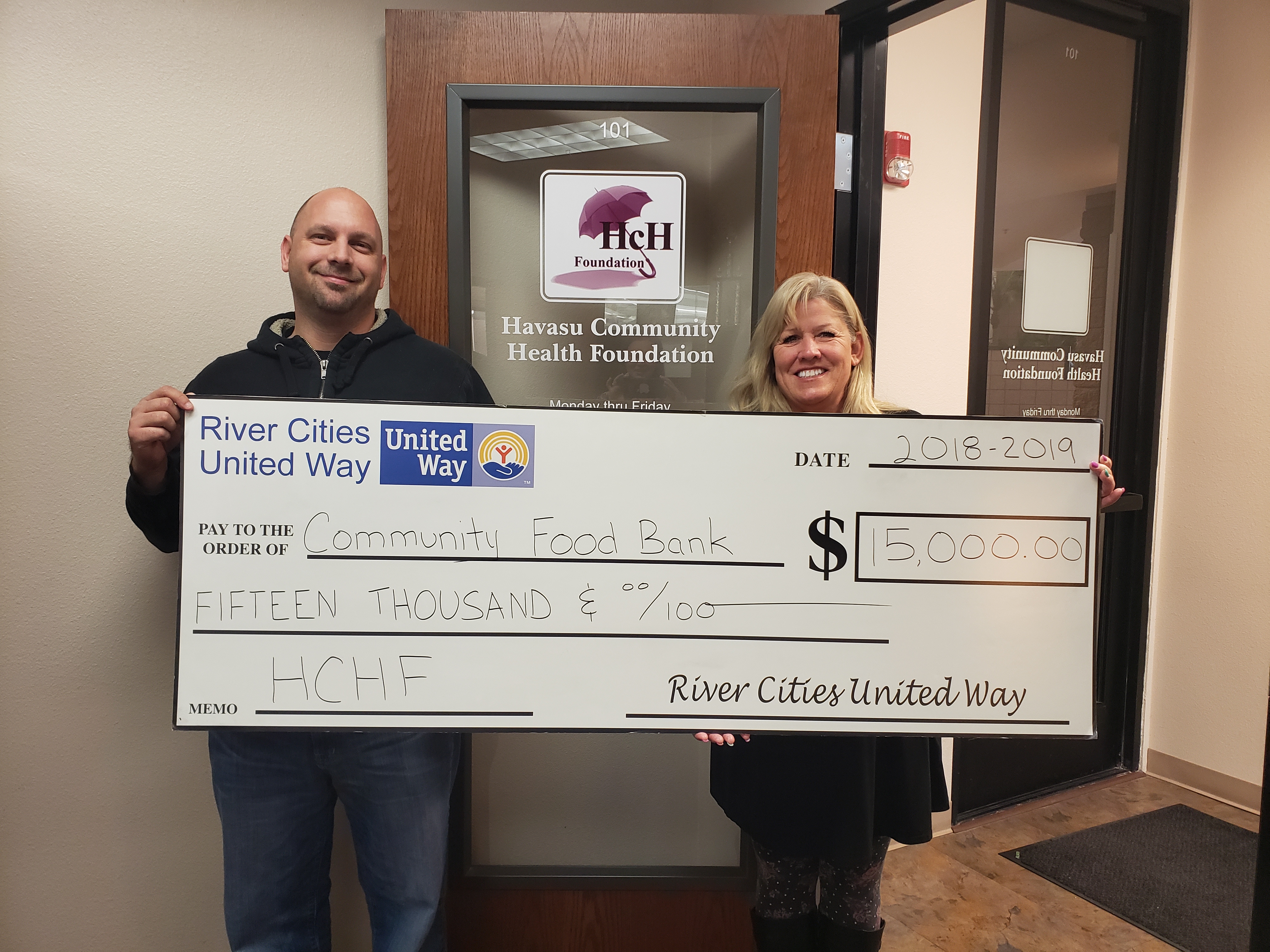 Check Presentation:  Community Food Bank